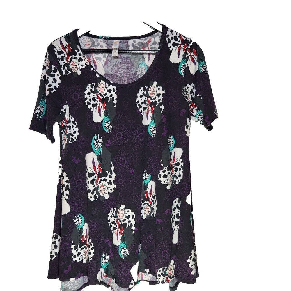 Disney Collection Cruella DeVille 101 Dalmatians Scoop Neck Perfect T Tunic XS